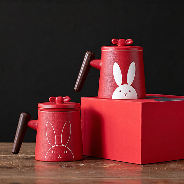 Bow Bunny Office  Cup Chinese Tea Set