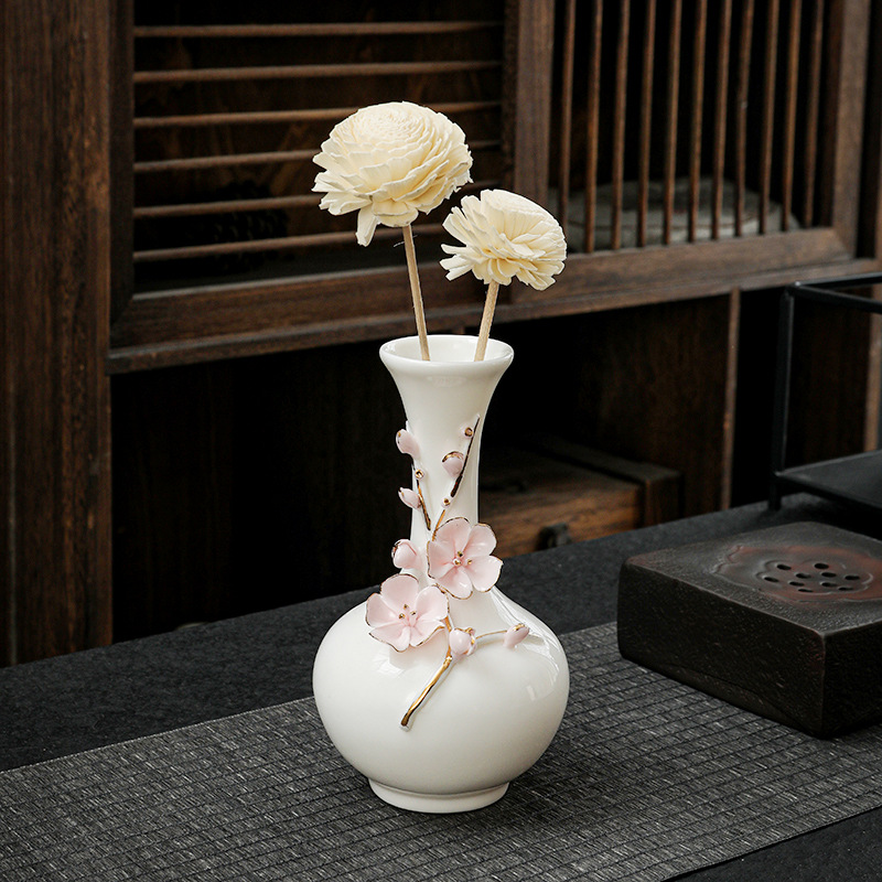 Handmade Hand-Pinched Floral Vase with Gold Detailing (Haute Couture ...